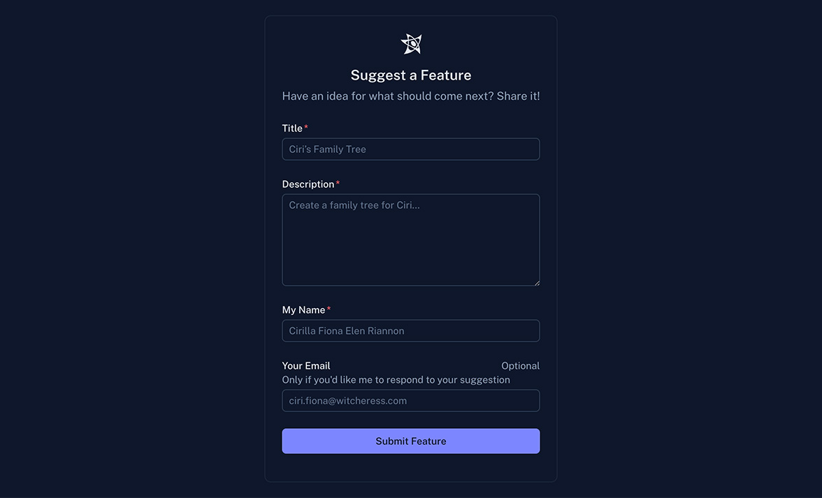 Send Feature Suggestions