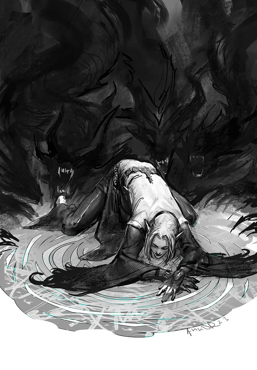 Summoning ritual Art by Anndr Pazyniuk